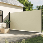 vidaXL Tenda da Sole Laterale Retrattile Crema 220x600 cm