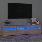 vidaXL Mobile Porta TV con Luci LED Rovere Sonoma 180x35x40 cm