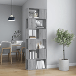 vidaXL Libreria/Divisorio Grigio Sonoma 60x24x186 cm