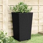 vidaXL Fioriere da Giardino 2 pz Nere 32,5x32,5x57 cm in PP