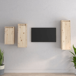 vidaXL Mobili Porta TV 3 pz in Legno Massello di Pino