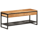 vidaXL Panca da Giardino 110x35x45 cm Legno Massello di Acacia e Ferro