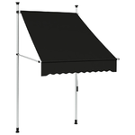 vidaXL Tenda da Sole Retrattile Manuale 100 cm Antracite