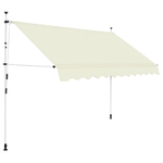 vidaXL Tenda da Sole Retrattile Manuale 250 cm Crema