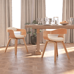 Sedie da Pranzo 2 pz in Legno Curvato e Similpelle