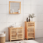 vidaXL Set Mobili da Bagno 3pz in Legno Massello di Noce