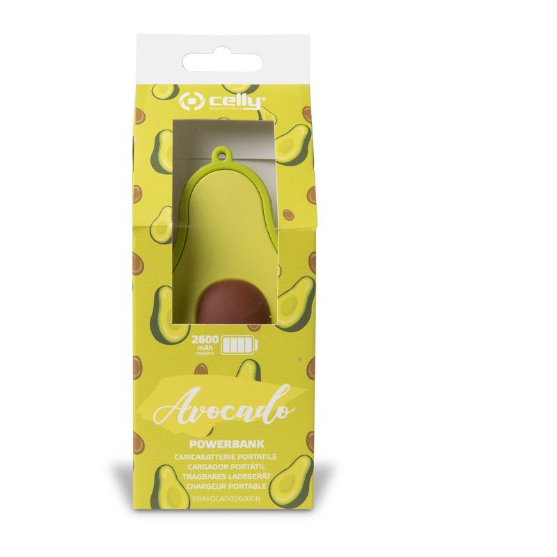 Celly-Avacado-Ioni-di-Litio-2600-mAh-Marrone-Verde-Giallo