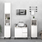 vidaXL Set di Mobili da Bagno 3 pz Bianco in Legno ingegnerizzato