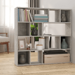 vidaXL Libreria/Divisorio Grigio Cemento 105x24x102 cm