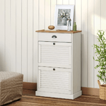 vidaXL Scarpiera VIGO 60x35x96 cm in Legno Massello di Pino Bianco