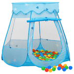 vidaXL Tenda da Gioco per Bambini Blu con 250 Palline 102x102x82 cm