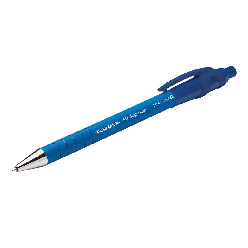 Papermate-Flexgrip-Ultra-Blu-Penna-a-sfera-retrattile-a-clip-Medio-12-pezzo-i-