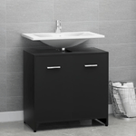 vidaXL Armadio da Bagno Nero 60x33x61 cm in Truciolato