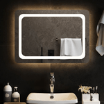 vidaXL Specchio da Bagno con Luci LED 70x50 cm