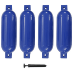 vidaXL Paraurti per Gommone 4 pz Blu 51x14 cm in PVC