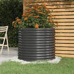 vidaXL Vaso Giardino Acciaio Verniciato Polvere 80x80x68 cm Antracite