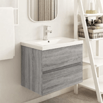 vidaXL Mobile Lavabo Grigio Sonoma 60x38,5x45 cm in Legno Ingegnerizzato