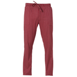 Giblor's Pantalone cuoco Enrico - unisex - taglia L - gessato bordeaux - Giblor's