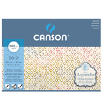 CANSON Blocco collato 4 lati Aquerelle - 23x31 cm - 300 gr - 20 fogli - grana ruvida - Canson