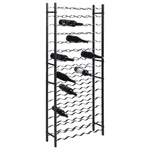 vidaXL Portavini da 96 Bottiglie Nero in Ferro