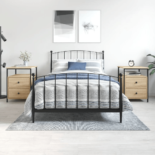 vidaXL Comodini 2 pz Rovere Sonoma 44x45x60 cm in Legno Multistrato