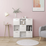 vidaXL Libreria Bianco Lucido 90x30x90 cm in Truciolato