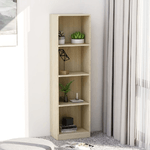 vidaXL Libreria a 4 Ripiani Rovere Sonoma 40x24x142 cm in Truciolato