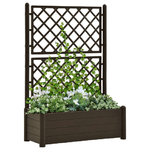 vidaXL Fioriera da Giardino con Graticcio 100x43x142 cm PP Moca