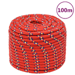 vidaXL Corda Nautica Rossa 14 mm 100 m in Polipropilene