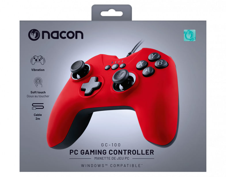 NACON-GC-100XF-Nero-Rosso-USB-Gamepad-Analogico-Digitale-PC
