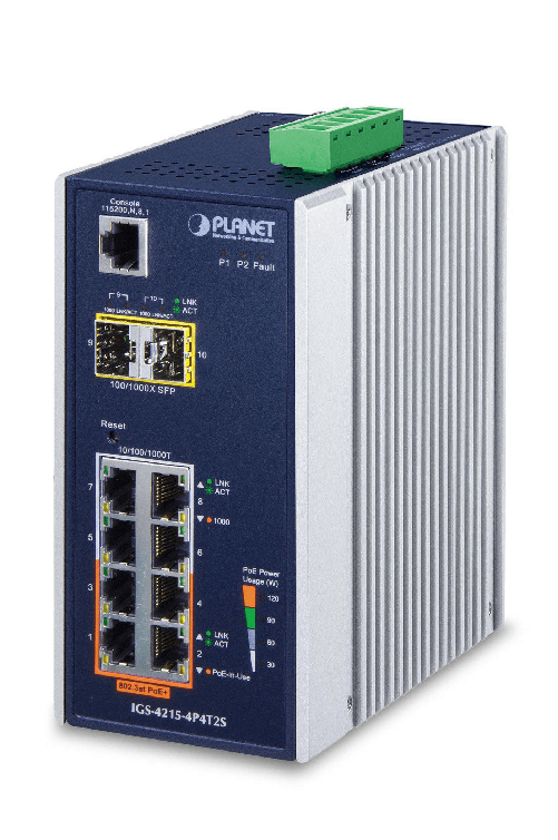 PLANET IGS-4215-4P4T2S switch di rete Gestito L2/L4 Gigabit Ethernet (10/100/1000) Supporto Power over Ethernet (PoE