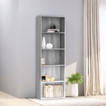 Libreria 5 Ripiani Grigio Sonoma 60x30x189 cm Legno ingegnerizzato