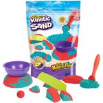 Spin Master Kinetic Sand , Mold N’ Flow, 680g di , Sabbia in 2 Colori, Rossa e Verde