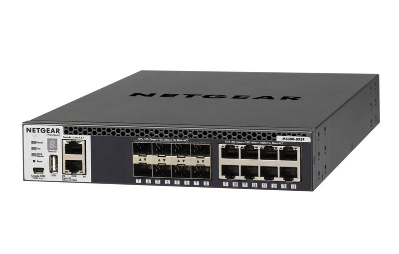 NETGEAR-M4300-8X8F-Gestito-L3-10G-Ethernet--100-1000-10000--1U-Nero