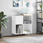 vidaXL Mobile Porta Dischi Bianco 84,5x38x89 cm in Legno ingegnerizzato