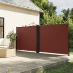 vidaXL Tenda da Sole Laterale Retrattile Marrone 180x1000 cm