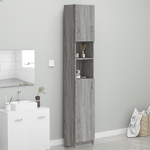 Armadietto Bagno Grigio Sonoma 32x25,5x190 cm Legno ingegnerizzato