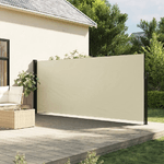 vidaXL Tenda da Sole Laterale Retrattile Crema 160x600 cm