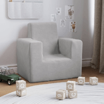 vidaXL Divano per Bambini Grigio Chiaro in Morbido Peluche