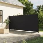 vidaXL Tenda da Sole Laterale Retrattile Nera 160x300 cm