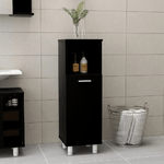 vidaXL Armadio da Bagno Nero 30x30x95 cm in Truciolato