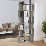 vidaXL Libreria/Divisorio Grigio Sonoma 80x24x192 cm Legno ingegnerizzato