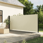 vidaXL Tenda da Sole Laterale Retrattile Crema 160x500 cm