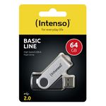 Intenso-Basic-Line-unita--flash-USB-64-GB-USB-tipo-A-2.0-Nero-Argento