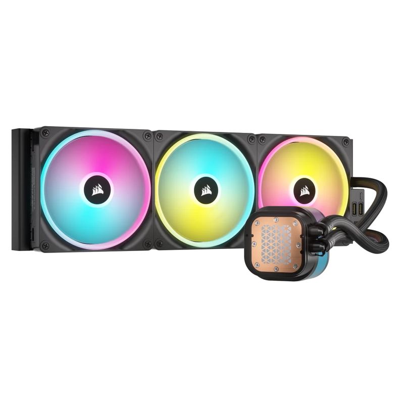 Corsair-H170I-Processore-Liquid-cooling-kit-14-cm-Nero--CORSAIR-ICUE-LINK-H170I-RGB-LIQUID-BLK-