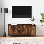 vidaXL Mobile TV con Ante Rovere Fumo 102x35x45 cm Legno ingegnerizzato