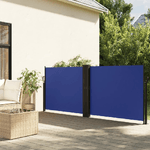 vidaXL Tenda da Sole Laterale Retrattile Blu 100x600 cm