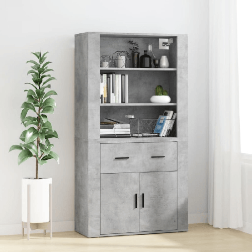 Credenza Grigio Cemento in Legno ingegnerizzato