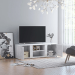 vidaXL Mobile Porta TV Bianco Lucido 120x34x37 cm in Truciolato