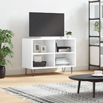 vidaXL Mobile Porta TV Bianco Lucido 69,5x30x50cm in Legno ingegnerizzato